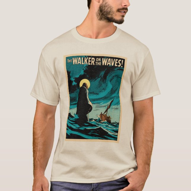 The Walker on the Waves T-Shirt  (Framsida)