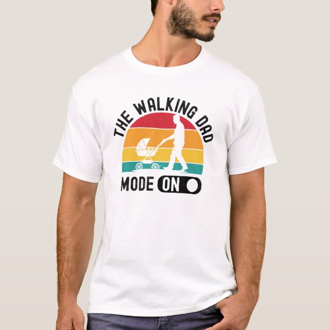 The Walking Dad Rolig Ny Pappa Fars Dag T Shirt (Framsida)