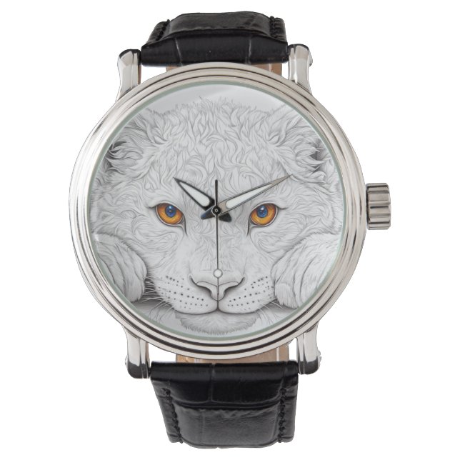 The watch is handmade with the image of animals  armbandsur (Framsida)