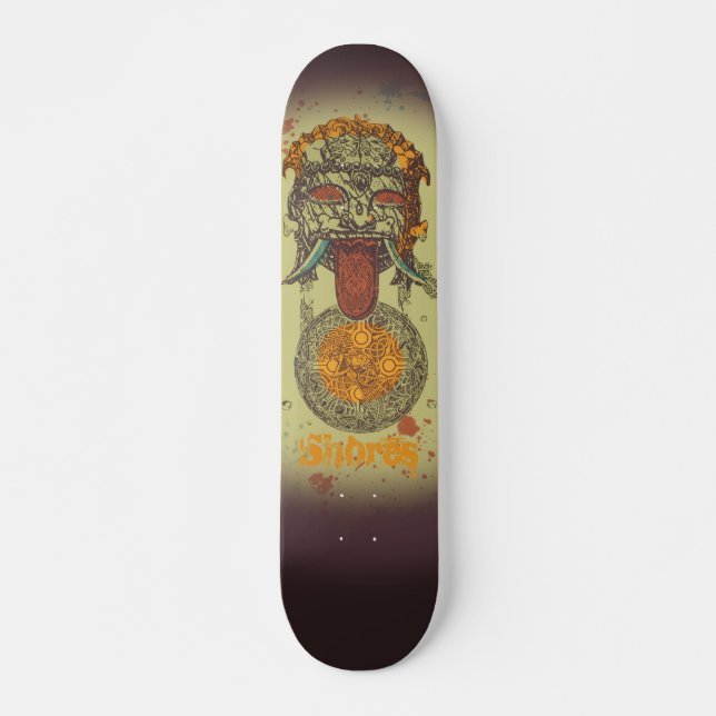 The Watcher #1 - Grön Mini Skateboard Bräda 18,5 Cm (Framsida)