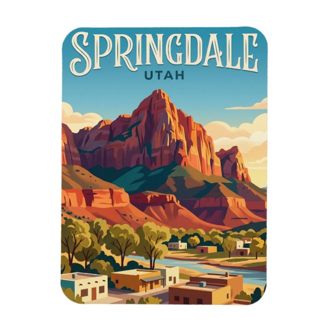The Watchman, Zion National Park USA Magnet (Vertikal)
