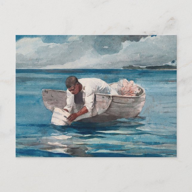 The Water Fan av Winslow Homer Vykort (Framsida)