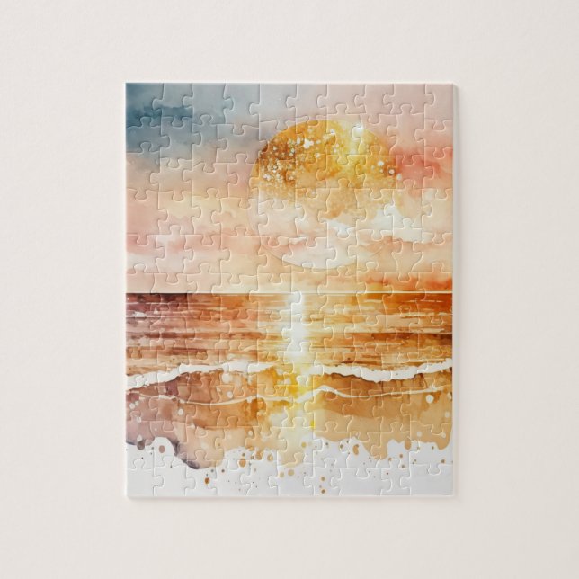 The Watercolor Beach Series Design 1 Pussel (Vertikal)