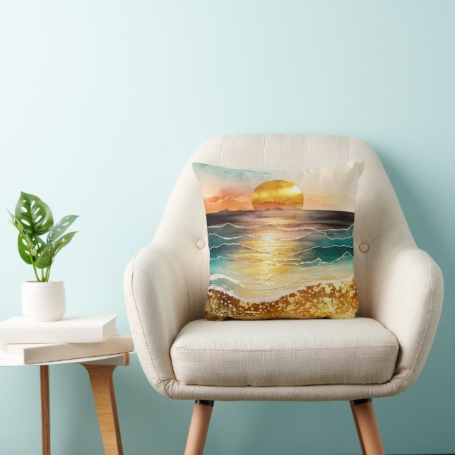 The Watercolor Beach Series Design 3 Kudde (Stol)