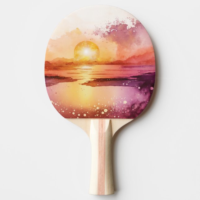 The Watercolor Beach Series Design 3 Pingisracket (Framsidan)