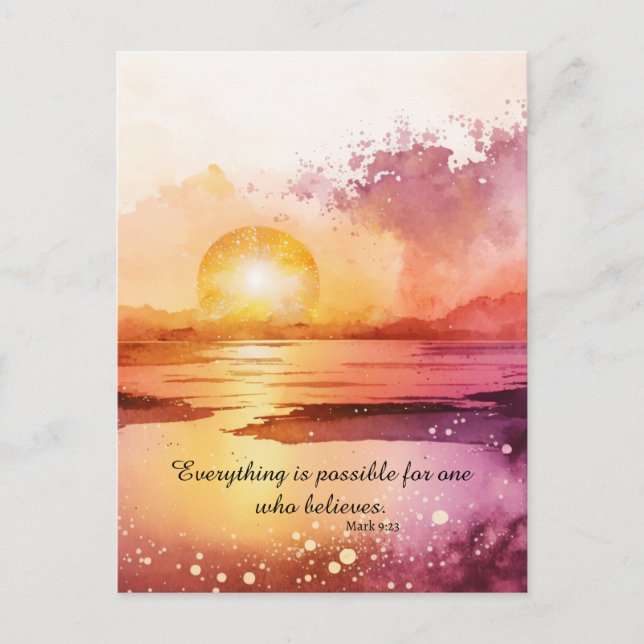 The Watercolor Beach Series Design 3 Vykort (Framsida)