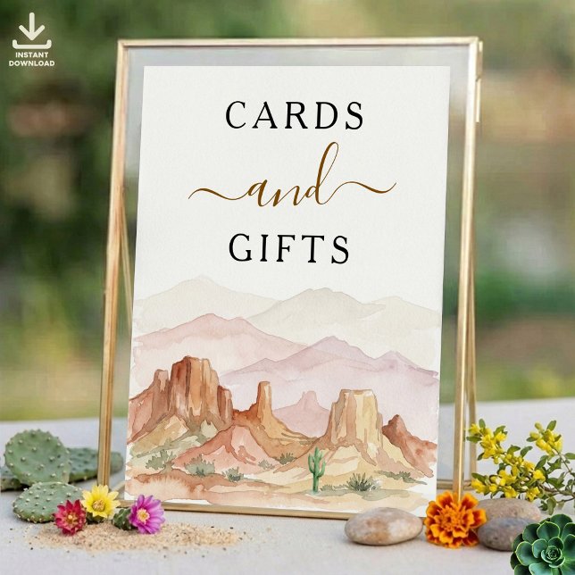 The Watercolor Desert Range Wedding Suite - skylt (Skapare uppladdad)