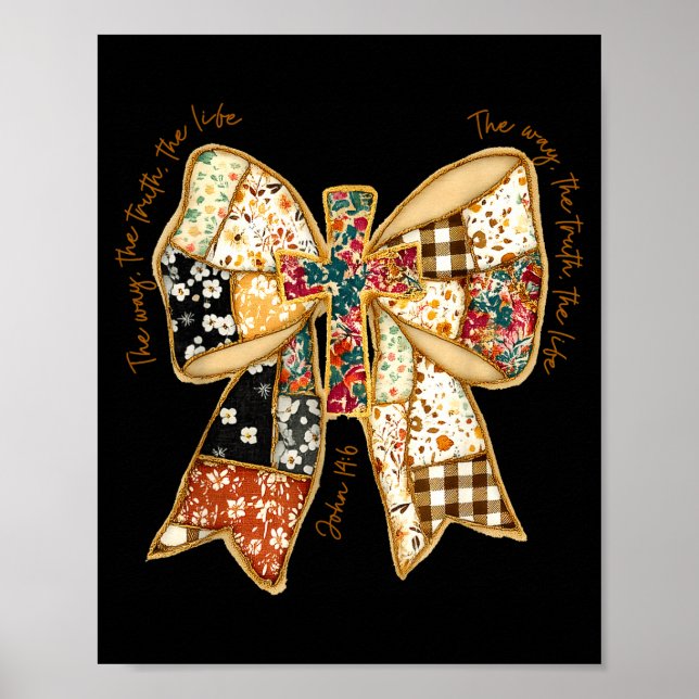 The Way The Truth The Life Coquette Christian Vers Poster (Framsidan)