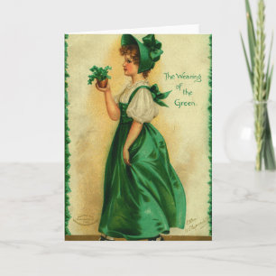 "The Wearing of the Green" vintagekort, 1907 Kort