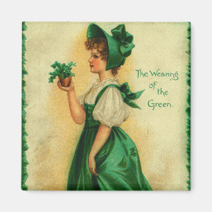 "The Wearing of the Green" vintagekort, 1907 Magnet