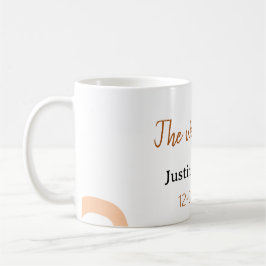 The wedding of add bride groom name date peach kaffemugg