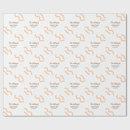 The wedding of add bride groom name date peach presentpapper