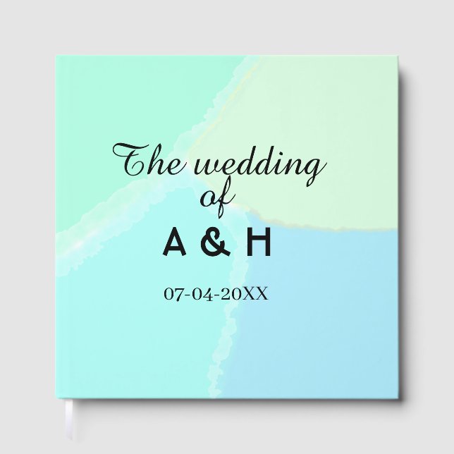 The wedding of add couple name initial letter date gästböcker (Framsida)