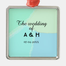 The wedding of add couple name initial letter date julgransprydnad metall