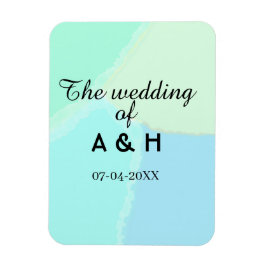 The wedding of add couple name initial letter date magnet