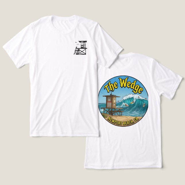 The Wedge NEWPORT BEACH, CA  T Shirt (Design fram och bak)