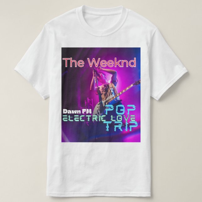 The Weeknd Logotyp Inspirerad Snygg T-Shirt för Fa (Design framsida)