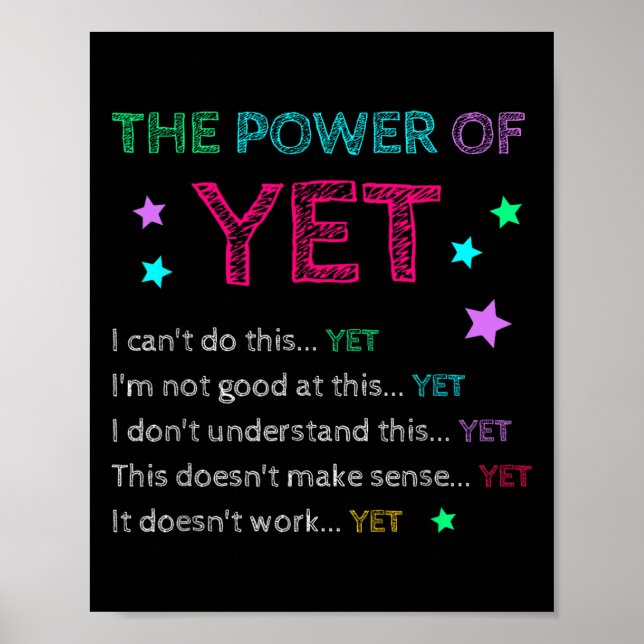 The Wer Of Yet Back To School Insrational Teacher  Poster (Framsidan)