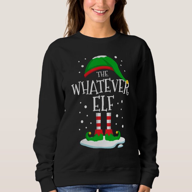 The Whatever Elf Christmas Family Matching Xmas Gr T Shirt (Framsida)