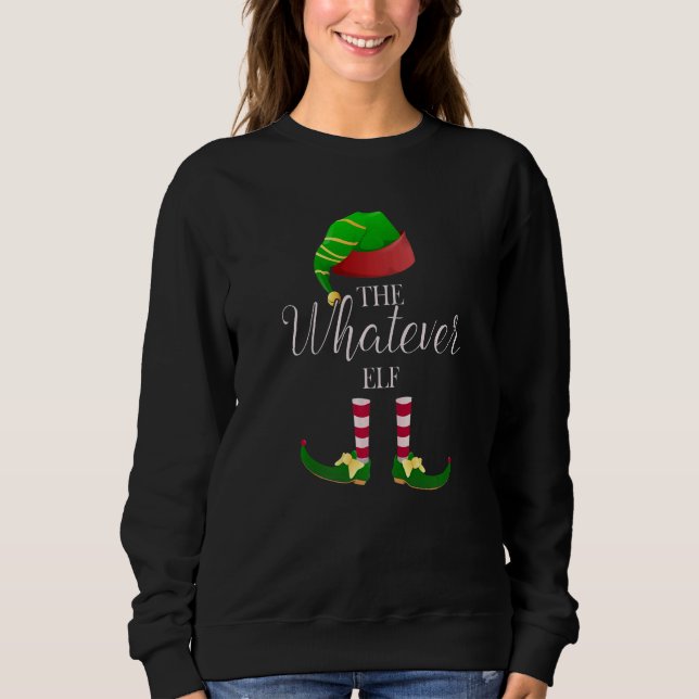 The Whatever Elf Cute  Christmas Family T Shirt (Framsida)