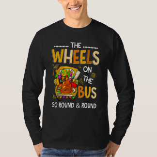 The Wheels On The Bus Go Round Retro Back To Schoo T Shirt