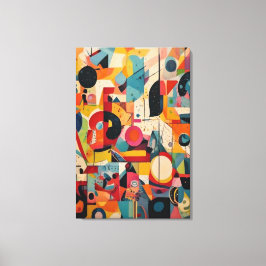 The Whimsical Mid-Century Abstract Shapes Canvas