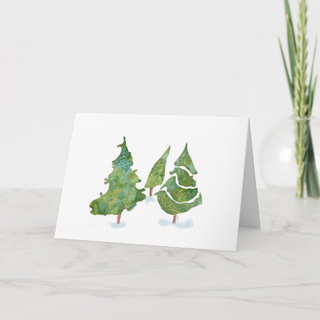 The Whimsy Trees Folded Holiday Card Helgkort (Framsida)