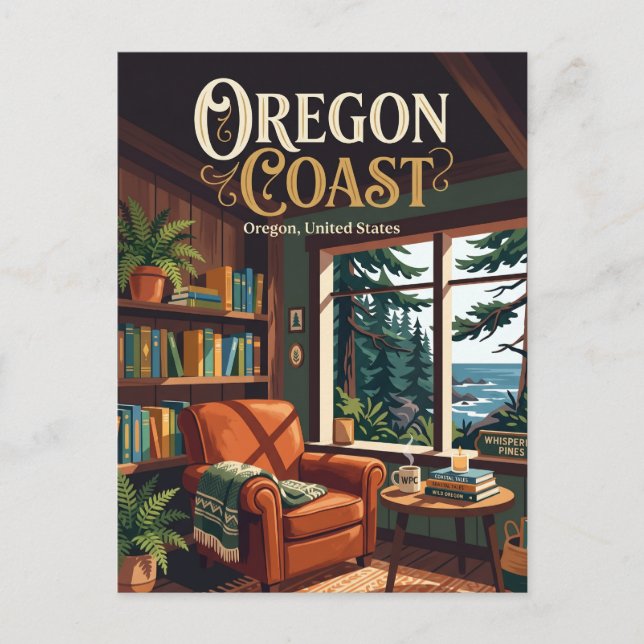 The Whispering Pines Cafe Oregon blir Vykort (Framsida)