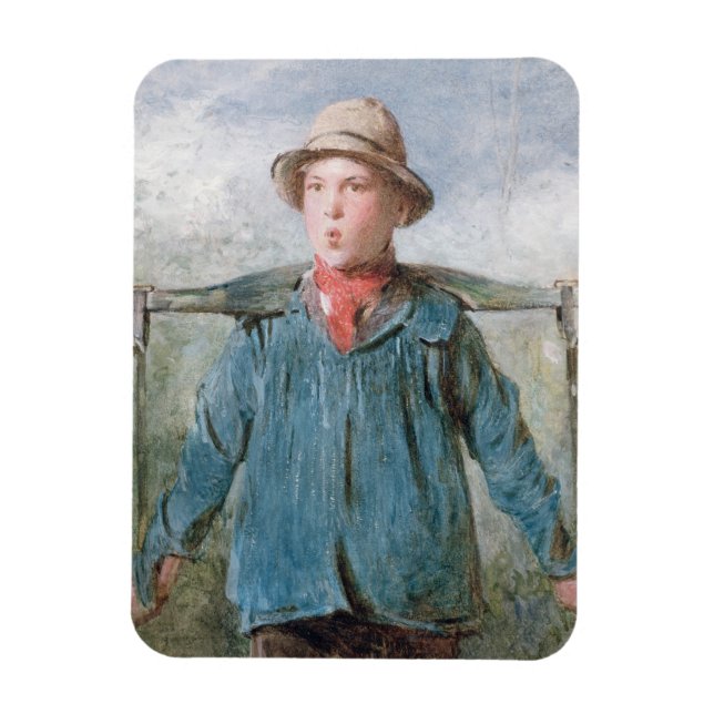 The Whistling Farm-Hand, 1800-talet (w/c och bod) Magnet (Vertikal)
