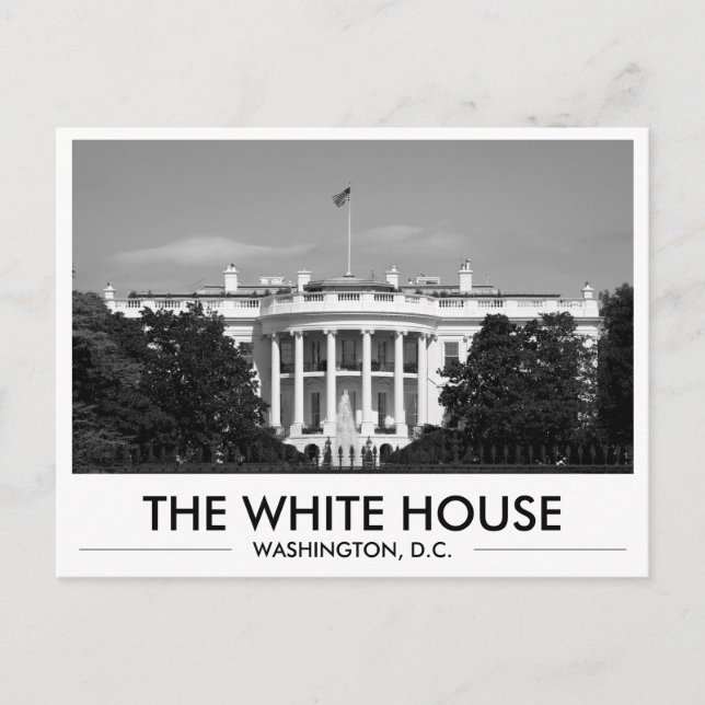 The White House Washington DC Foto Present Greetin Vykort (Framsida)