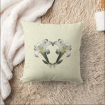 The White Lily - Kudde<br><div class="desc">This close up features a white lily on a green stem. The lily and part of the stem is photographed with a light. This is photographed in xtreme color on a beige backround. The back is plain with a beige backround. The dec pillow is great for a Spring decor. Indoors...</div>