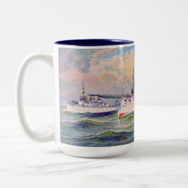 "The white squadron" United Stater Navy, 1893 Två-Tonad Mugg