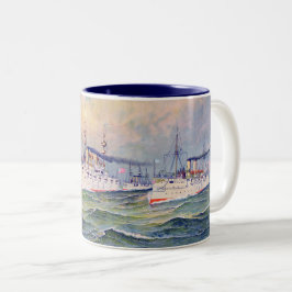 "The white squadron" United Stater Navy, 1893 Två-Tonad Mugg