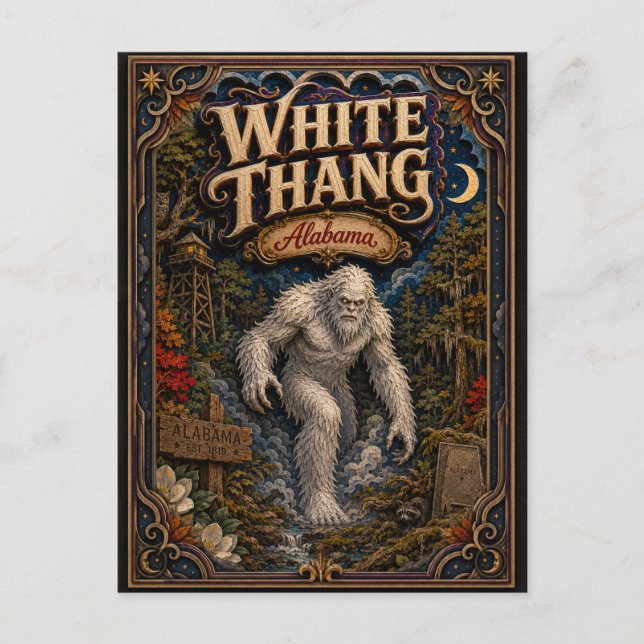 The White Thang, Alabama Popcut Legends Vykort (Framsida)