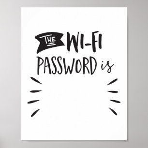 The Wi-Fi Password Is: Poster