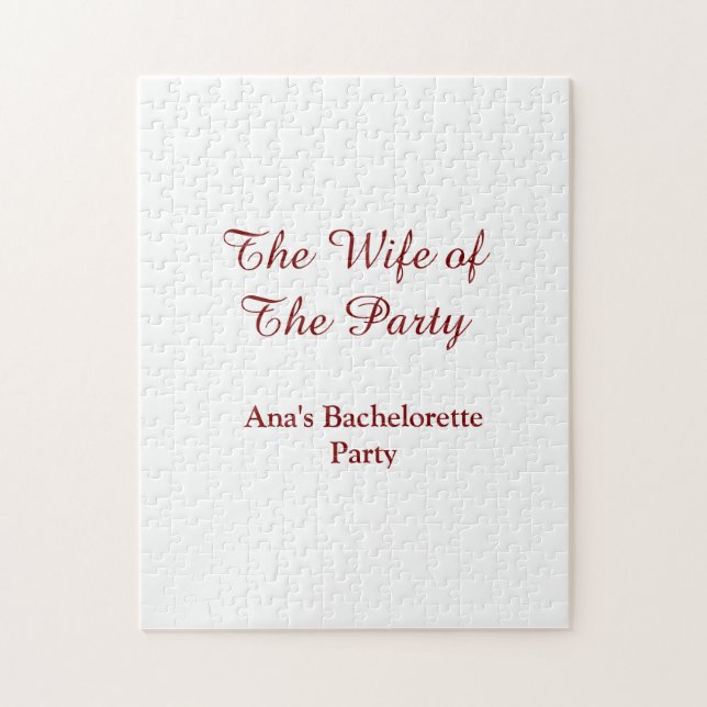 The wife of the party bachelorette party name date pussel (Vertikal)