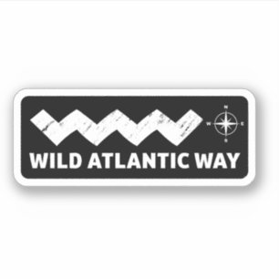The Wild Atlantic Way Irlands kustresa Klistermärken