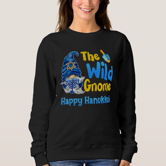 The Wild Gnome Happy Hanukkah Jewish Gnomes  Chanu T Shirt (Framsida)