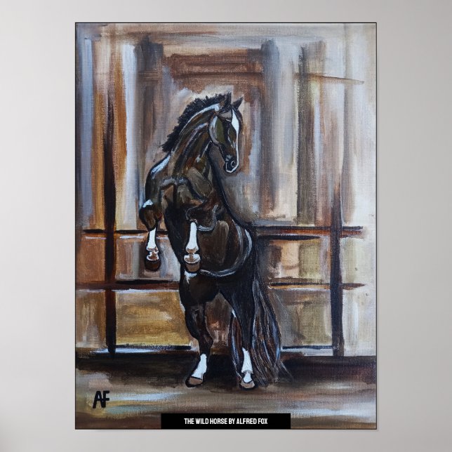 The Wild Horse Painting by Alfred Fox Poster (Framsidan)
