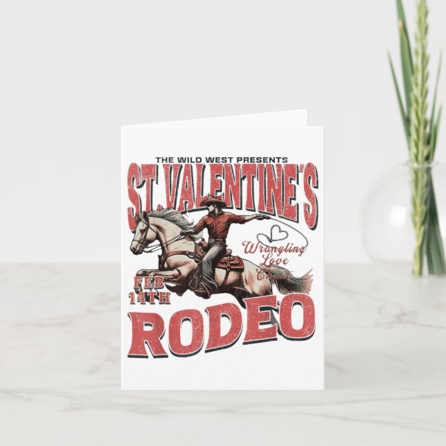 The Wild West presenterar St. Valentines Rodeo  Kort (Framsida)