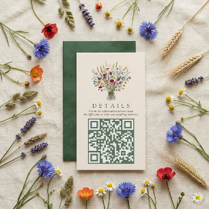 The Wildflower Meadow Wedding Suite - QR-kod Tilläggskort