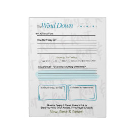 The WIND DOWN – 5-Minute Evening Journal Notepad Anteckningsblock