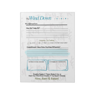 The WIND DOWN – 5-minuters kvällsjournal antecknin Anteckningsblock