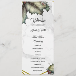 The Winery 2 sided Program Card