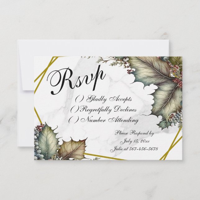 The Winery RSVP Card OSA Kort (Framsida)