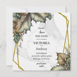 The Winery Save the Date Square Invitation card Spara Datumet