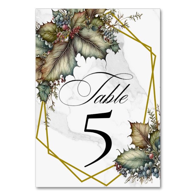 The Winery Table Number Card Bordsnummer (Framsidan)