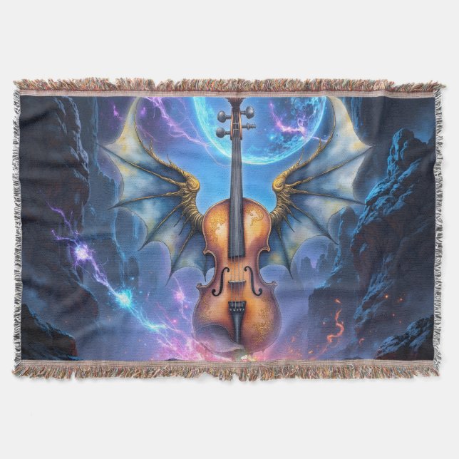 The Winged Violin of Moonlit Realms Filt (Framsidan)