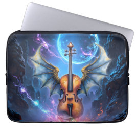 The Winged Violin of Moonlit Realms Laptop Fodral