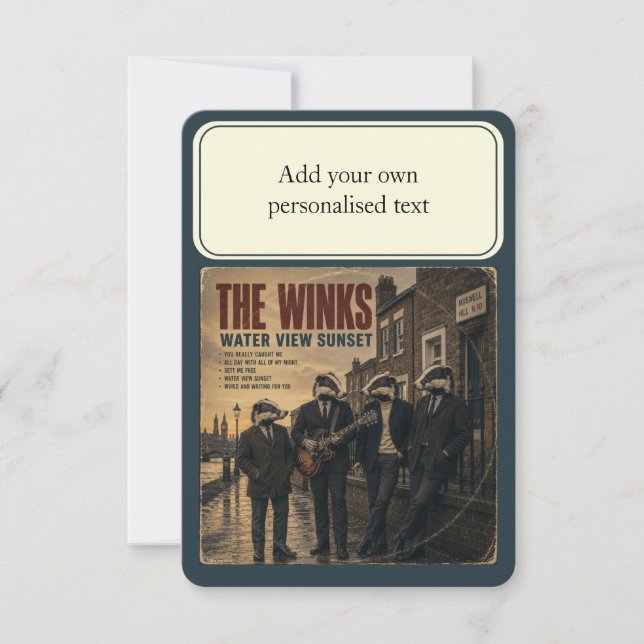 The Winks Album: en parodi Inbjudningar (Framsida)